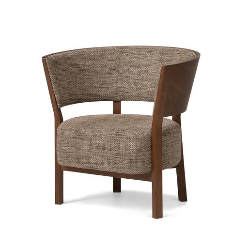 [BNR-5390] Tosai Lux Easy Chair (Upholstered Back) (Japanese Oak, F1)