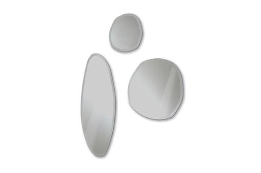 [PC-BENURRI-19037] Stone Mirror (Organic Mirror · SmallW: 45.3 - D: 0.6 - H: 45.1)