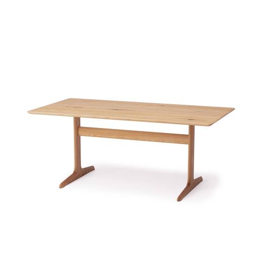 [BNR-17731] Wing Lux Trestle Solid Wood Table (W:1500mm D:850mm H:680mm(D710/H740) H1:650mm(D680/H710) WBL:1050mm, Japanese Ash)