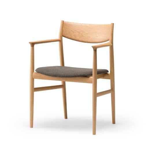 [BNR-4784] Kamuy Lux Armchair (Upholstered Seat) (Japanese Oak, CL1)